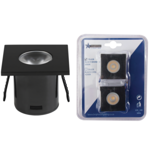 Brightstar DL628 BK WARM Black Square LED Star Light