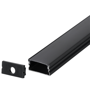 Brightstar HVS430 BLACK SURFACE 3M Black Surface Aluminium Profile with PC Cover