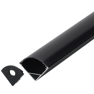 Brightstar HVS432 BLACK CORNER 3M Black Corner Aluminium Profile with PC Cover