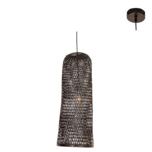 Eurolux P1286B Jellis 250 BLK Pendant Black Woven Bamboo