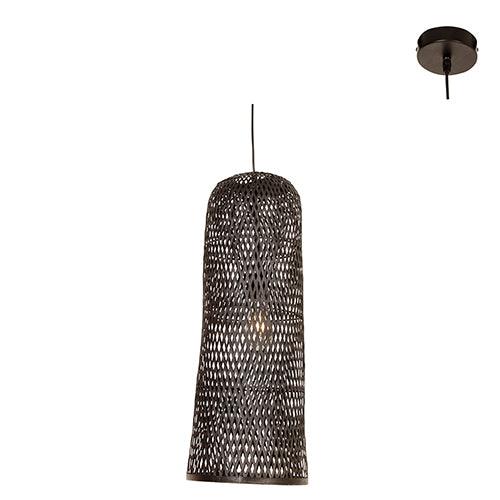 Eurolux P1286B Jellis 250 BLK Pendant Black Woven Bamboo