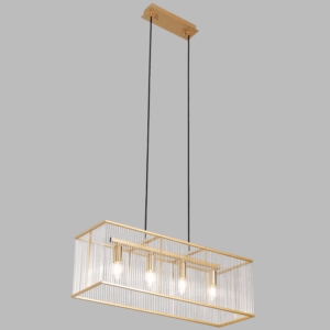 Brightstar PEN148 GOLD Iron and Clear Acrylic Pendant