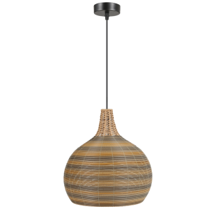Brightstar PEN299 BK/RATTAN Metal and Plastic Rattan Pendant