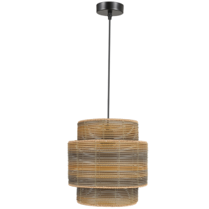 Brightstar PEN301 BK/RATTAN Metal and Plastic Rattan Pendant