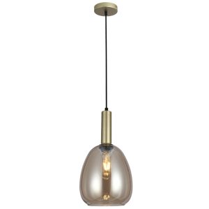 Brightstar PEN891 CHAMPAGNE Metal and Glass Cord Pendant