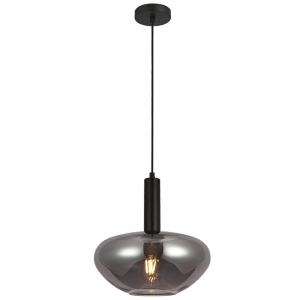 Brightstar PEN892 SMOKE Metal and Glass Cord Pendant