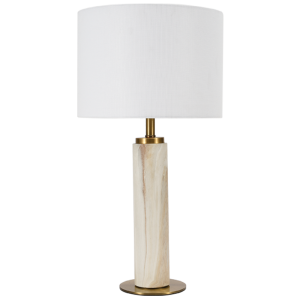 Brightstar TL101 MARBLE Marble Effect Table Lamp with White Fabric shade