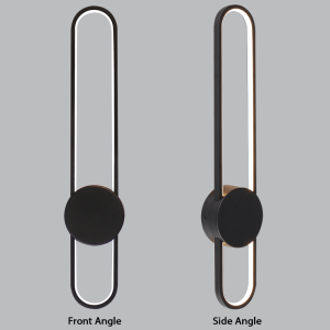 Brightstar WB349 BLACK Aluminium and Iron Wall Fitting with PVC