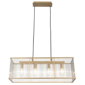 Brightstar PEN148 GOLD Iron and Clear Acrylic Pendant