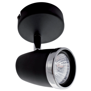 Brightstar S064/1 Black and Polished Chrome Spotlight