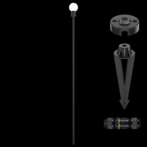 K Light YH-805033GD LED Opel White Ball 86cm Spike