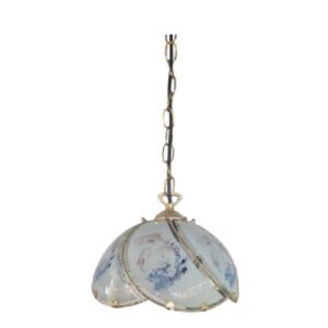 Litex Lamps MODP70/G8221/L Deocorative Glass Pendant with Chain Suspension