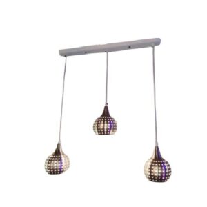 Litex Lamps MODF1072 SAT/WH 3 Light Pendant on Bar
