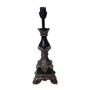 Litex Lamps TL953 Classic Polyresin Decorative Table Lamp with Intricate Detailing on the Base and Stem
