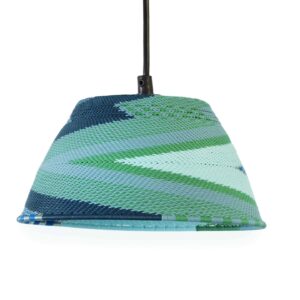 Lwazi Pendant Light Ocean Breeze Handwoven