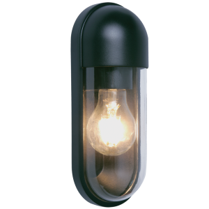 Brightstar L632 BLACK Plastic Wall Light with clear PC Cover