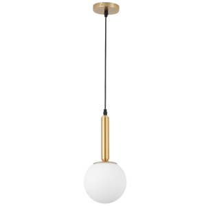 Brightstar PEN154 BRASS Metal and White Glass Pendant