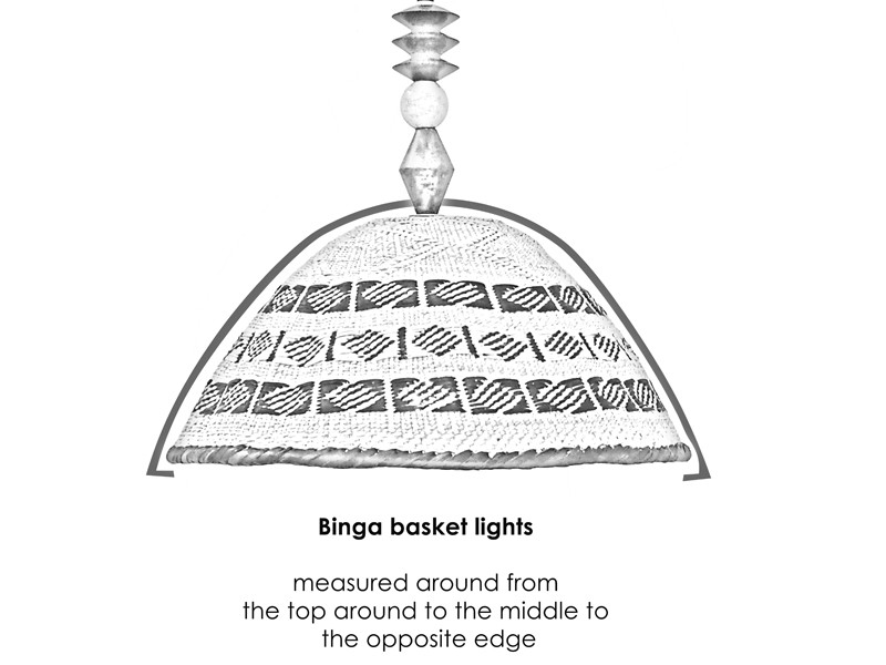 Binga Basket Lampshade with Wooden Beads Lamps and Shades - Image 2
