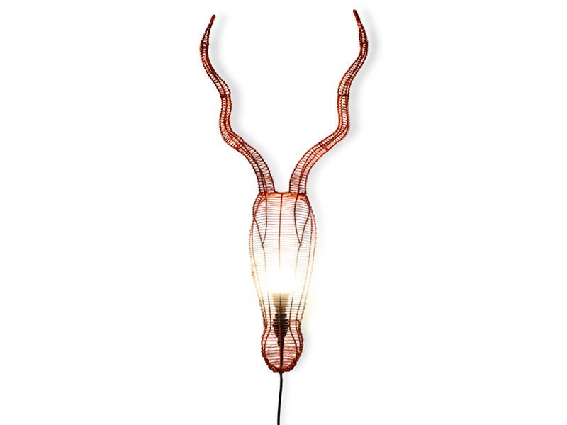 Copper Kudu Head Wall Light Lamps and Shades - Image 2