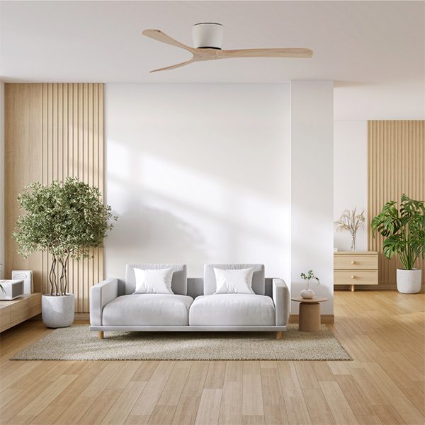 Selective Fans SF90043 Hygge Ceiling Fan Natural/White - Image 2