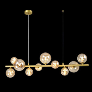 K Light A-KLCH-4184/GD LED Large Horizontal Bubble Glass Pendant