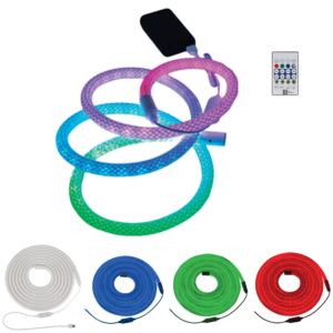 Brightstar HVS200 SET 5M LED RGB Rope Light with Clips and Remote Control