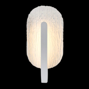 K Light LED-653/WH LED Oval White Leaf Wall Light