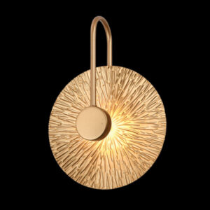 K Light LED-654/GD LED Round Golden Leaf Wall Light