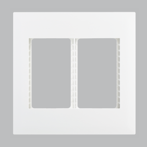 Brightstar ECP108 WHITE Double Grid Cover Plate for Triple Modules – 4 X 4