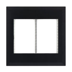Brightstar ECP158 BLACK  Double Grid Cover Plate for Triple Modules – 4 X 4