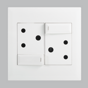 Brightstar EPL233 WHITE  2 x 16A RSA Sockets with Switches – 4 X 4