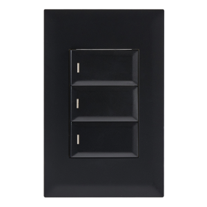 Brightstar ESW253 BLACK 3 Lever 1 Way Switch – 4 X 2