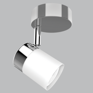 Brightstar S170/1 CHROME/WHITE Matt White and Polished Chrome Spotlight
