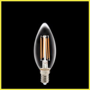 K Light HX-CN35-4W/WW 240v 4W E14 LED Filament Candle Bulb