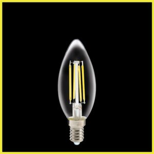 K Light HX-CN35-4W/CW 240v 4W E14 LED Filament Candle Bulb