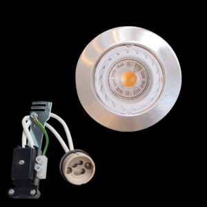 K light ELC-146/NM-GU Aluminium Bevelled Satin Straight Downlight