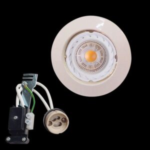 K light ELC-146/WH-GU Aluminium Bevelled White Straight Downlight