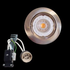 K light  ELC-229/NM-GU Aluminium Bevelled Satin Tilt Downlight
