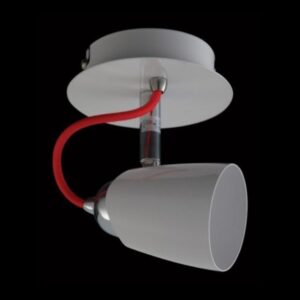 K Light FL-3090/1 Single Adjustable Red Cord Spot Light on Plate