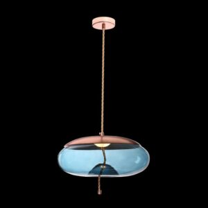 K Light K-LED-9966D/BU LED SMD Pebble Glass & Rope Pendant