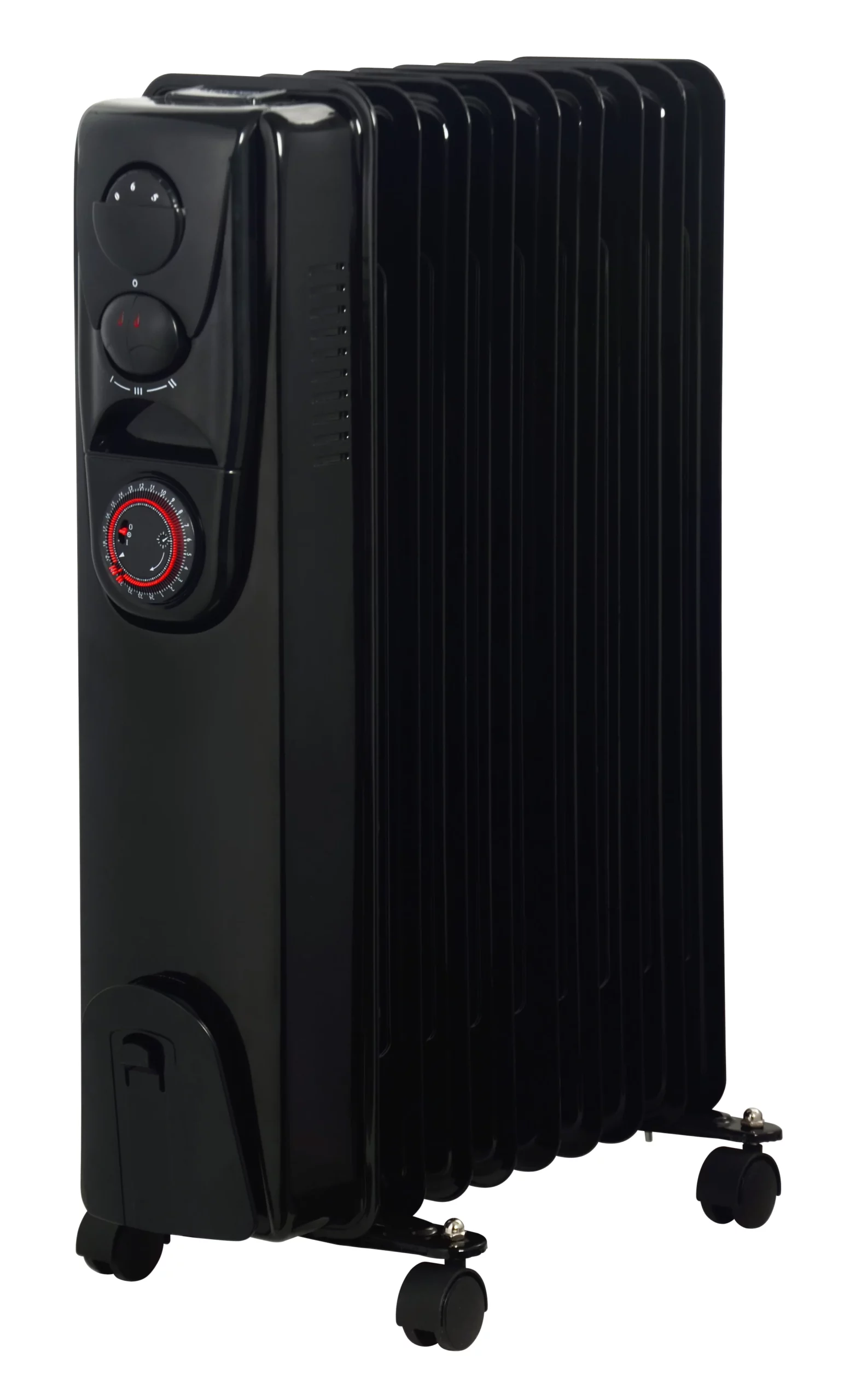 ALVA AOH202-11 Fins 2500W Oil Filled Heater Glossy Black - with Timer