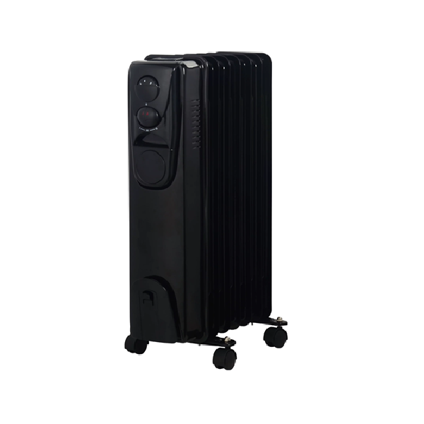 ALVA AOH201-7 Fins 1500W Oil Filled Heater Glossy Black - No Timer