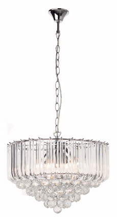 Eurolux CH250C Otis Acrylic Chandelier Chrome