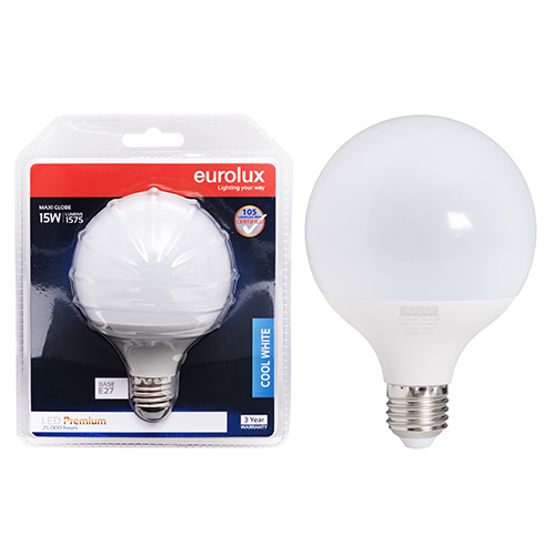 Eurolux G24CW Maxi Globe G95 Premium 15w LED E27 4000K 105lm
