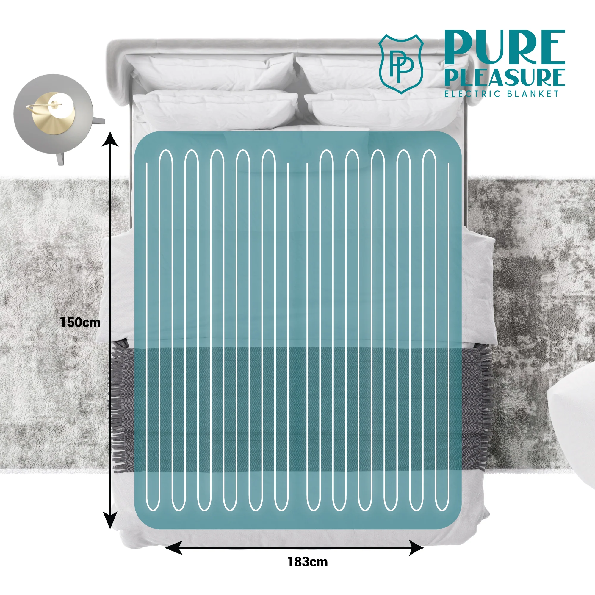 ALVA PPTDD Double Electric Blanket - Tie-Down Non Fittted - Image 10