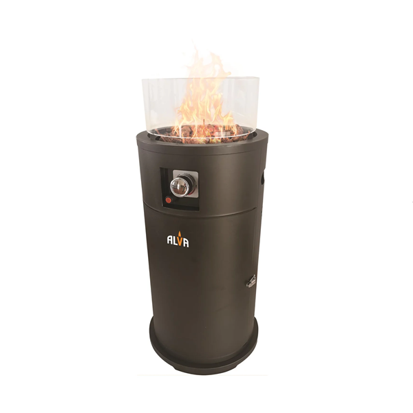 ALVA GHP38 Gas Short Stand Firepit Patio Heater (with lava Stones)