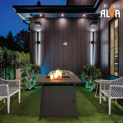 ALVA GFT005 Gas Firetable with Lava Rocks & Lid - Image 5