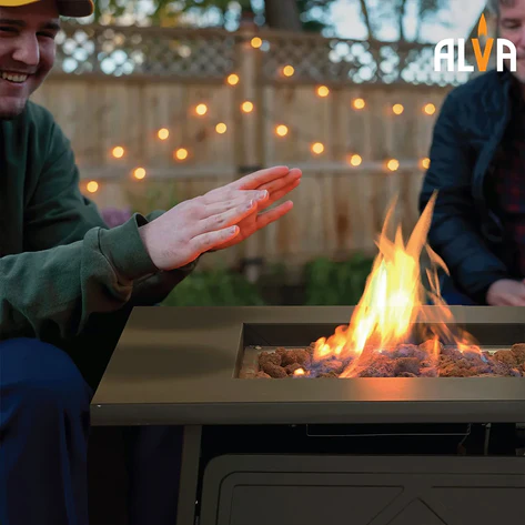 ALVA GFT005 Gas Firetable with Lava Rocks & Lid - Image 3