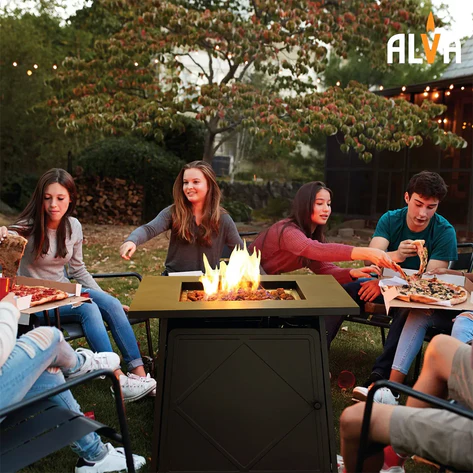 ALVA GFT005 Gas Firetable with Lava Rocks & Lid - Image 4