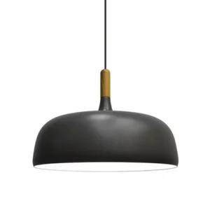 Spazio SOHO - 8607.51 Pendant Aluminium Shade Wooden stem 3m Suspension